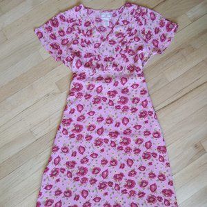 Vintage April Cornell Dress in Pink Floral Print